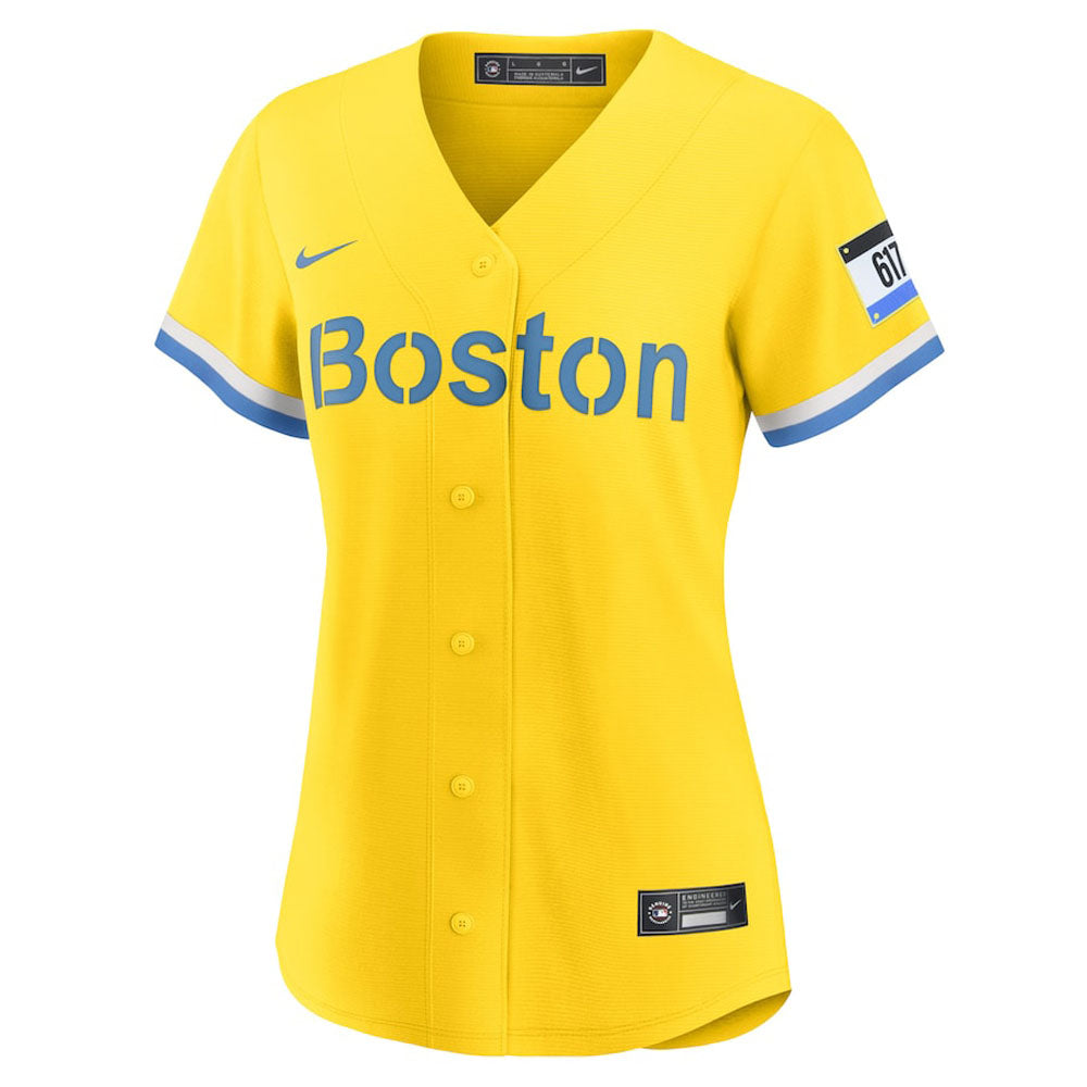Women's Boston Red Sox Rafael Devers City Connect Replica Jersey - Gold