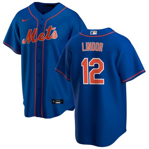 Men's New York Mets Francisco Lindor Cool Base Jersey Blue